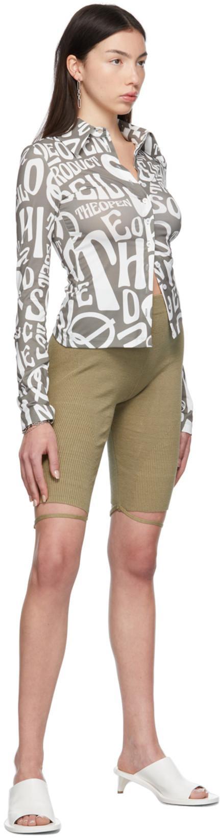 JACQUEMUS Khaki La Montagne 'le Short Sierra' Shorts In Green