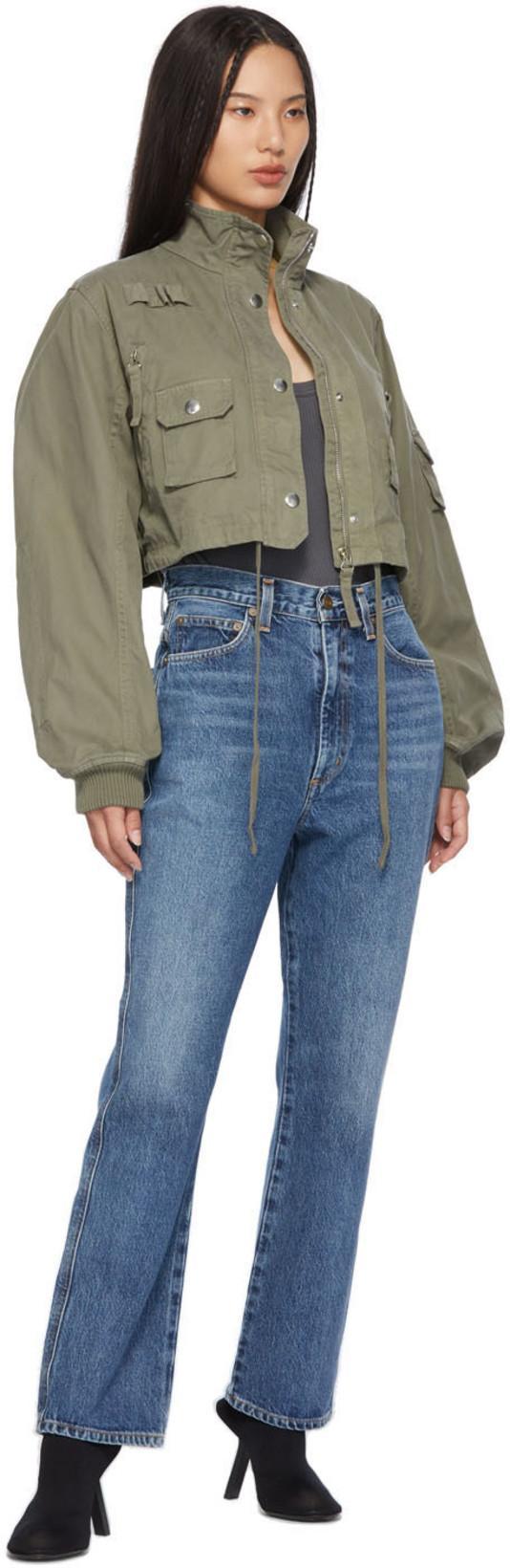 AGOLDE Toni Slim Straight-leg Jeansa In Blue