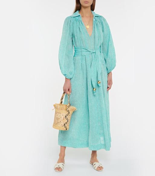 SAINT LAURENT Tribute Nu Pieds Metallic-leather Slides In Platino