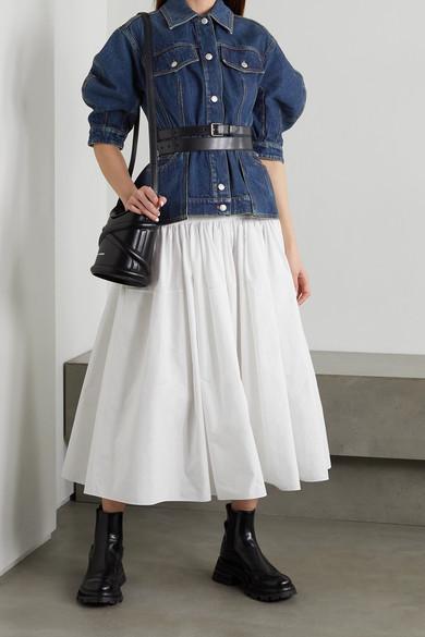 ALEXANDER MCQUEEN Black The Curve Small Leather Cross Body Bag