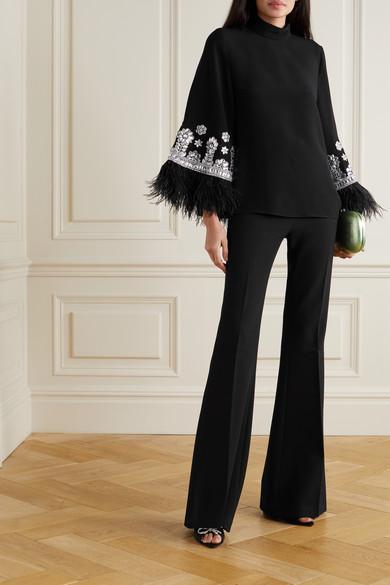 AMINA MUADDI Rosie 95mm Crystal-embellished Sandals In Black