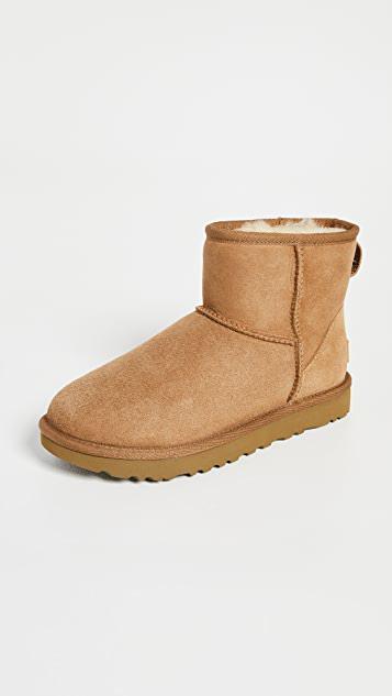 UGG Classic Mini Ii Genuine Shearling Lined Boot In Brown