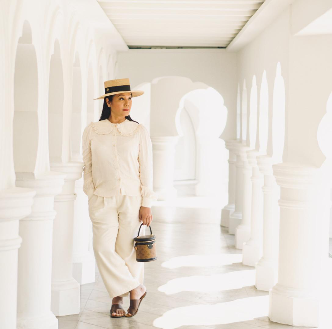 GUCCI Alba Embellished Woven Lamé Boater In Gold