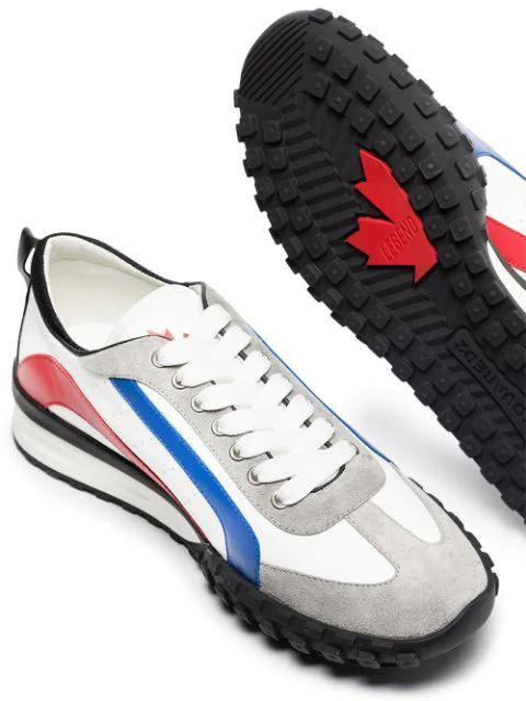 DSQUARED2 Ribbed Crew-neck Cotton Sweatshirt With Long Sleeves In White