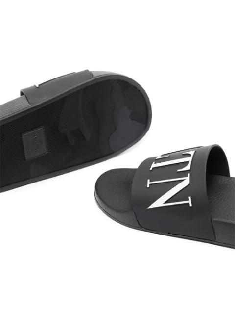 VALENTINO GARAVANI Man Sandals White Size 7 Rubber In Black