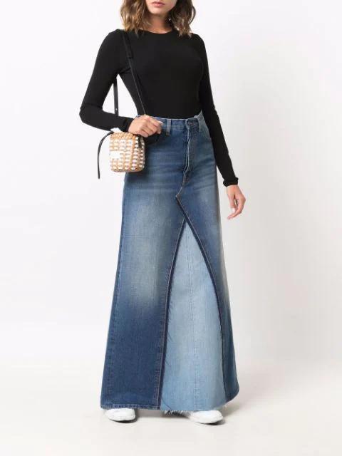 MAISON MARGIELA Black Stretch Long Sleeves Body-suit In Polyamide Blend Woman