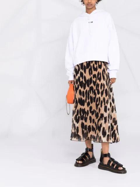 MSGM Logo Hoodie In White