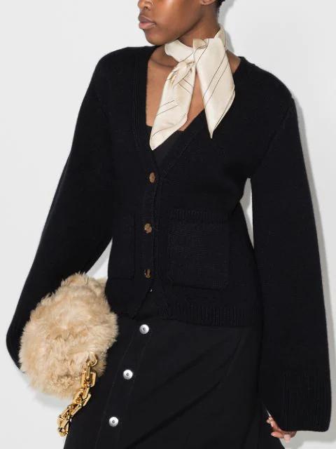 KHAITE Scarlet Knitted Cardigan In Blue