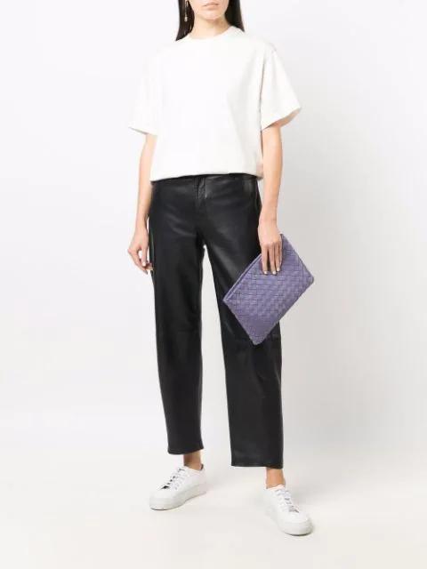 VICTORIA BECKHAM Logo Patch Organic Cotton T-shirt In Weiss