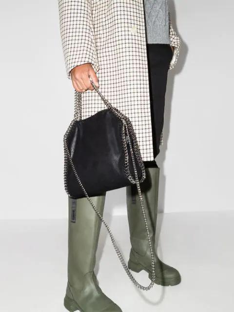 GANNI Khaki Recycled Rubber Country Boots In Green