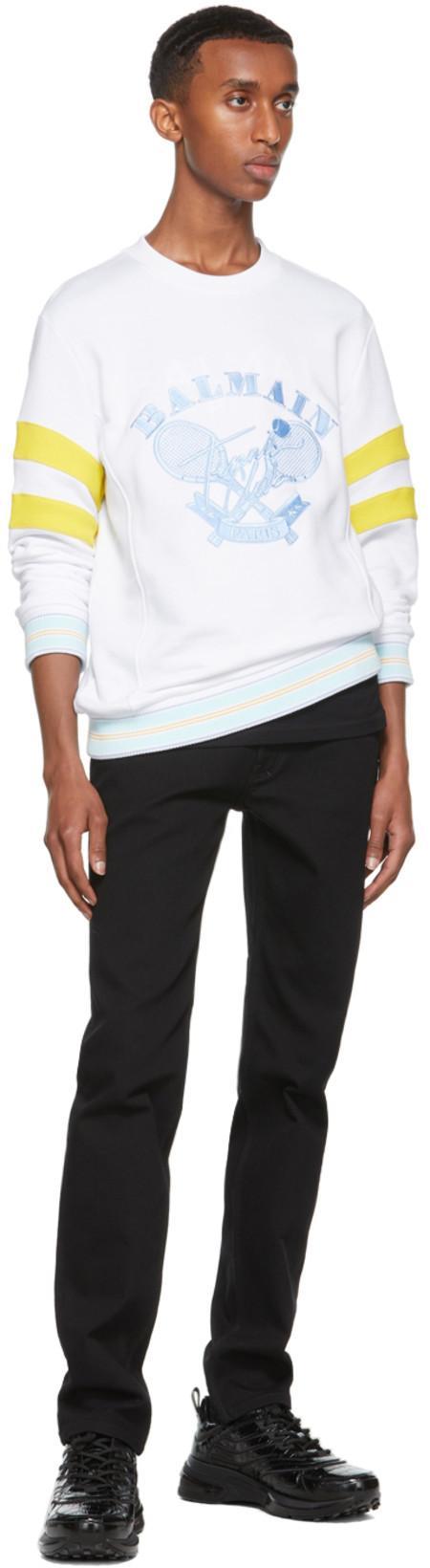 BALMAIN Printed T-shirt - Straight Fit In Black