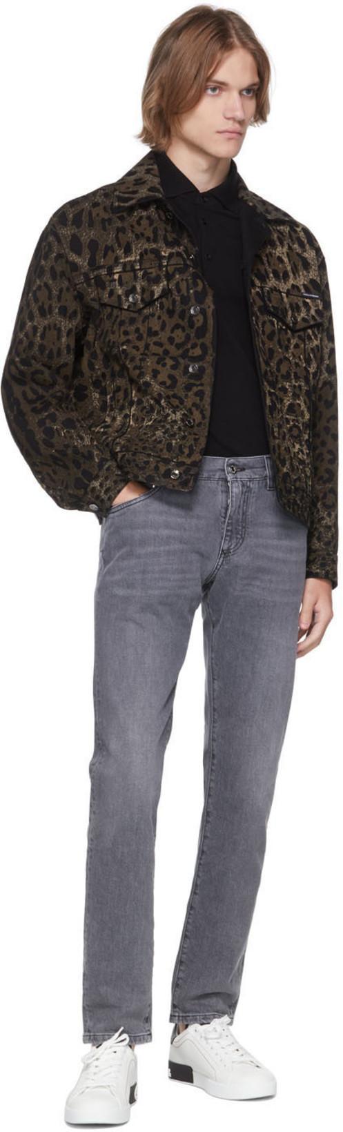 DOLCE & GABBANA Portofino White And Black Low Top Sneakers With Logo Detail In Leather Man