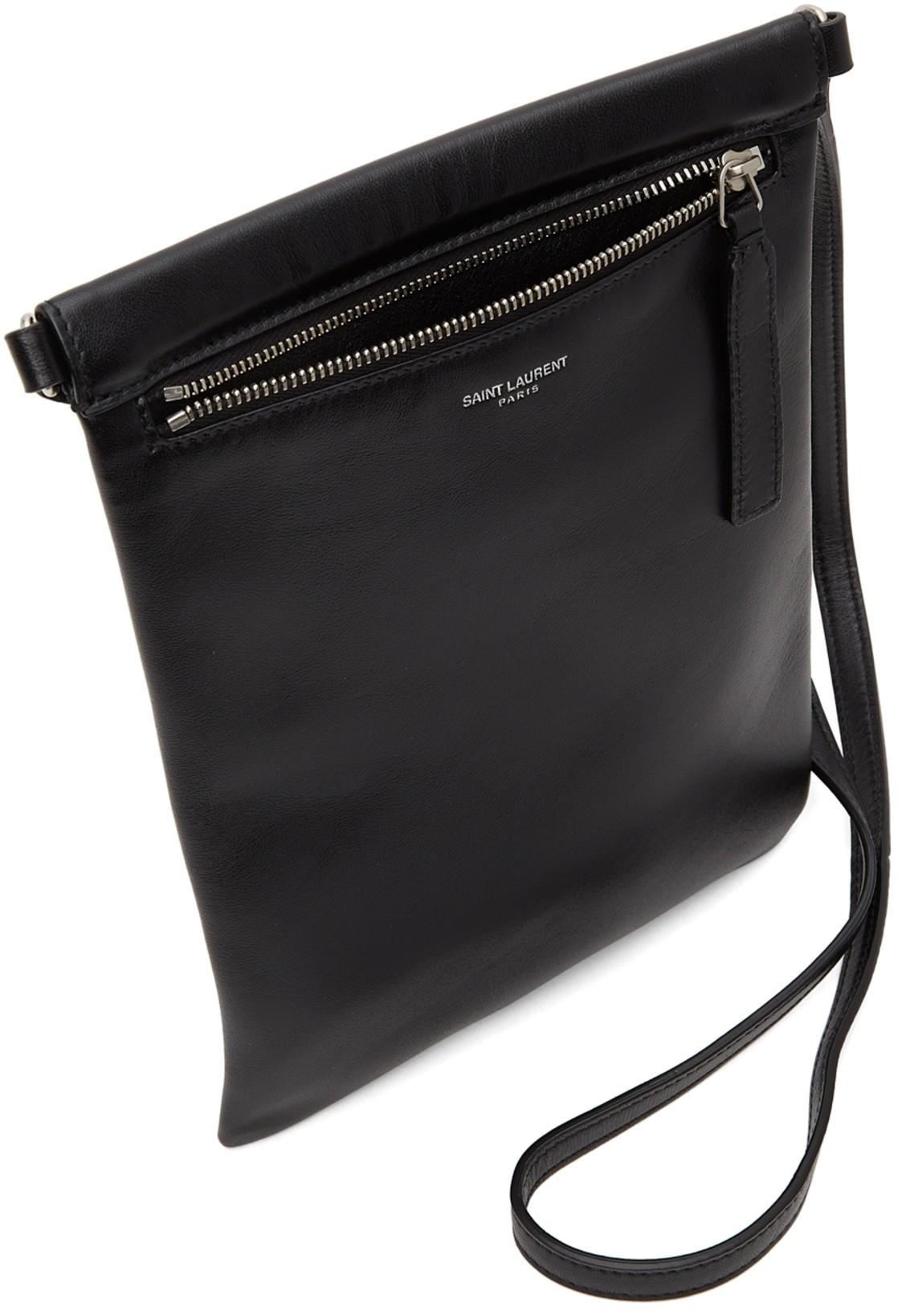 SAINT LAURENT Teddy Logo Patch Wool Blend Bomber Jacket In Noir