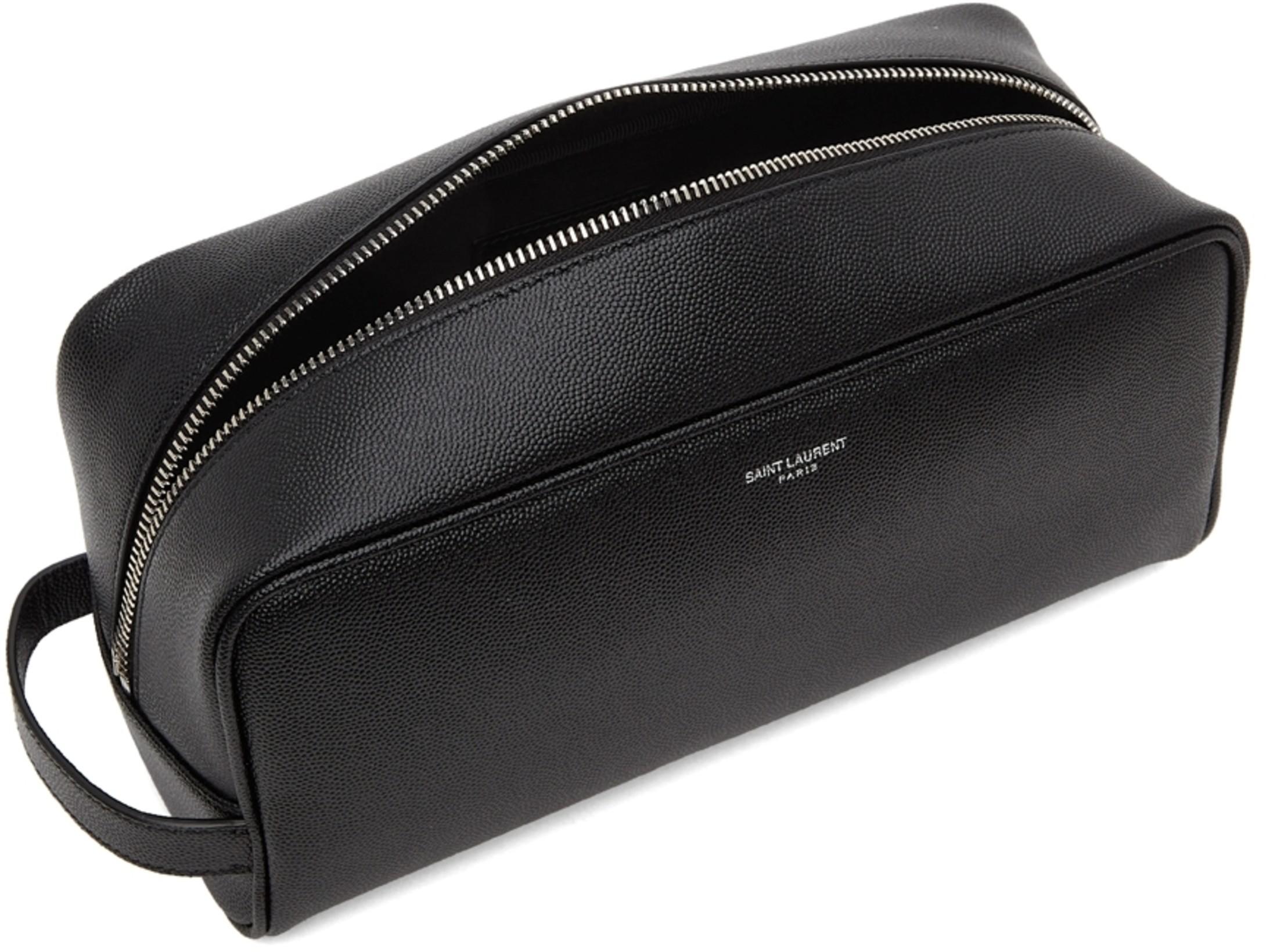 SAINT LAURENT Black Monogram Teddy Bomber Jacket