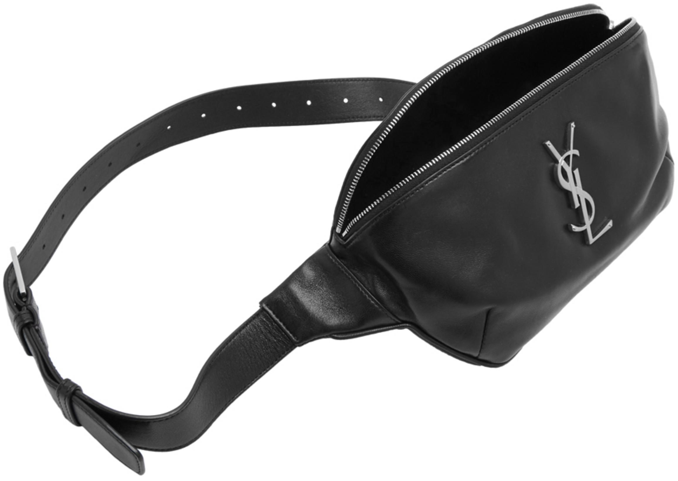 SAINT LAURENT Black Monogram Teddy Bomber Jacket