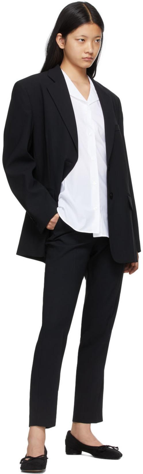 MAISON MARGIELA Split-toe Design Black Lambskin Pumps With Calfskin Lining