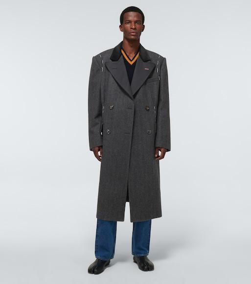 MAISON MARGIELA 10mm Tabi Leather Babouche Shoes In Gray