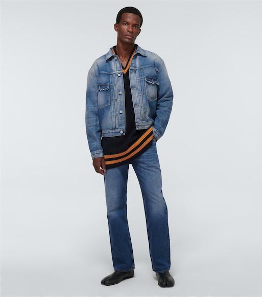 MAISON MARGIELA 10mm Tabi Leather Babouche Shoes In Gray