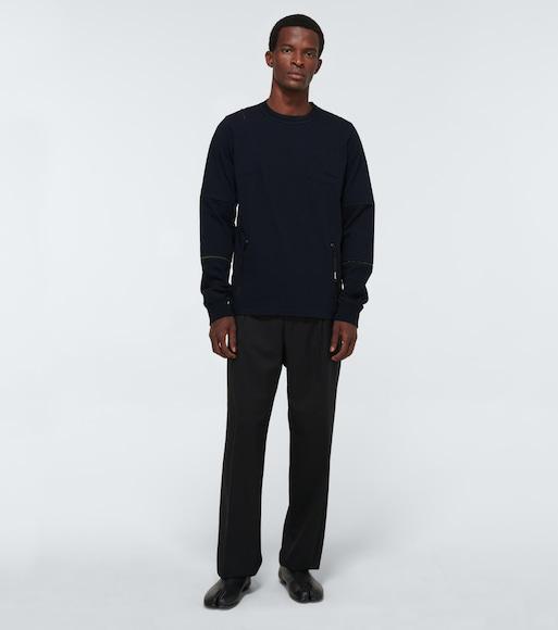 MAISON MARGIELA 10mm Tabi Leather Babouche Shoes In Gray