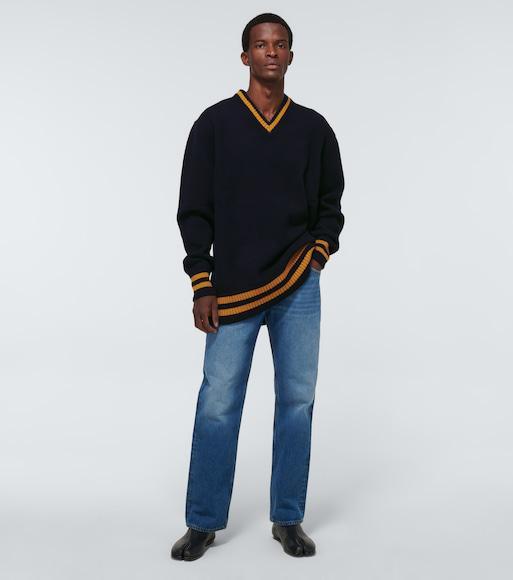 MAISON MARGIELA 10mm Tabi Leather Babouche Shoes In Gray