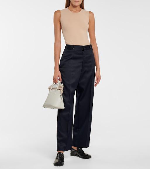 MAISON MARGIELA 20mm Tabi Brushed Leather Loafers In Black