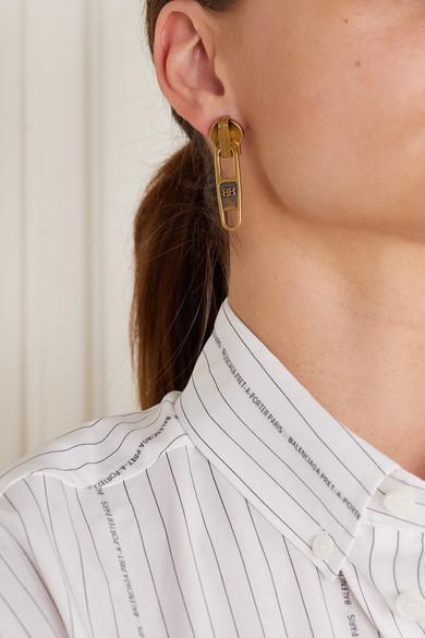 BALENCIAGA Rise Logo-print Leather Platform Slides In Black