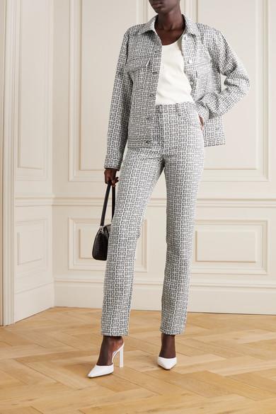 GIVENCHY 4g Logo Jacquard Trucker Jacket In Multi