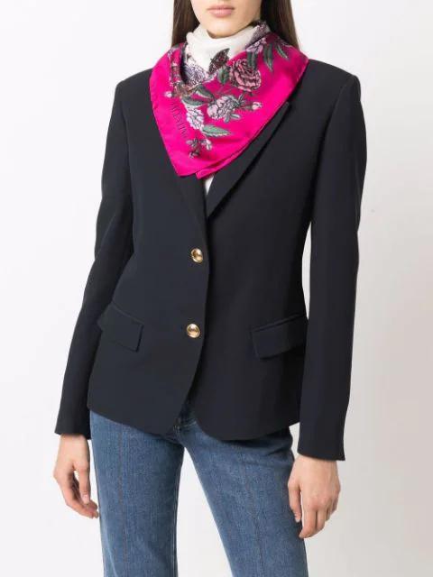 VALENTINO Notched-lapel Single-breasted Blazer In Blue