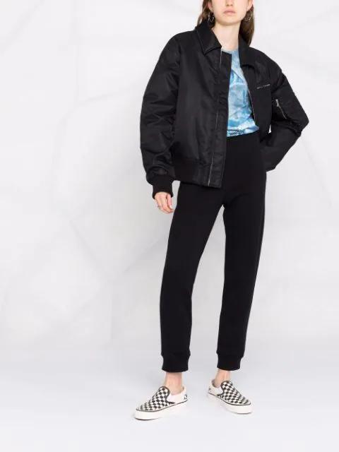 OFF-WHITE Embroidered Logo Bomber Jacket In Black