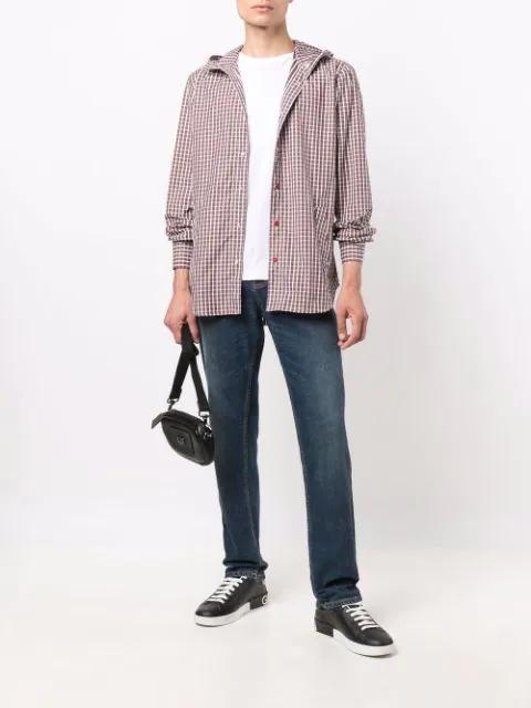 DOLCE & GABBANA Portofino Sneakers In Black Leather With Silver Inserts Dolce E Gabbana