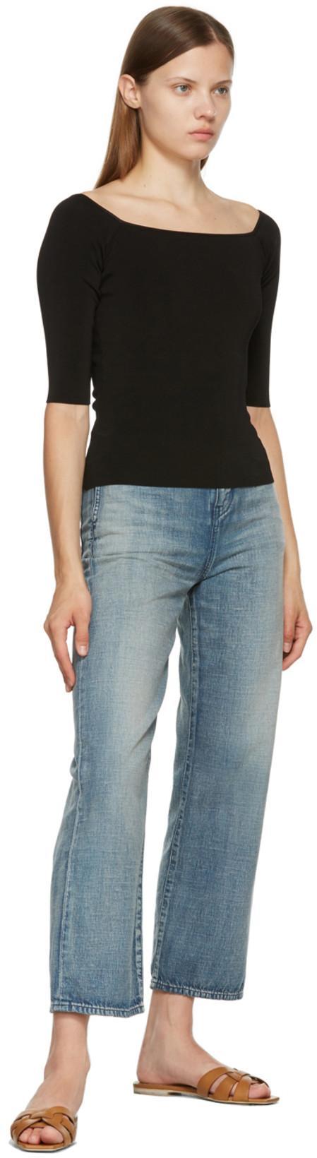 SAINT LAURENT Tribute Woven Leather Flat Sandals In Brown