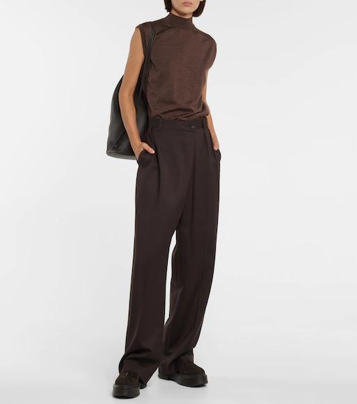 THE ROW Platform Sole Round Toe Ankle Boots In Dark Brown