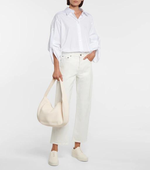 THE ROW Lesley Straight Crop Jeans In White