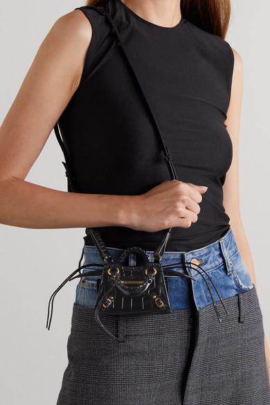 BALENCIAGA Rise Logo-print Leather Platform Slides In Black