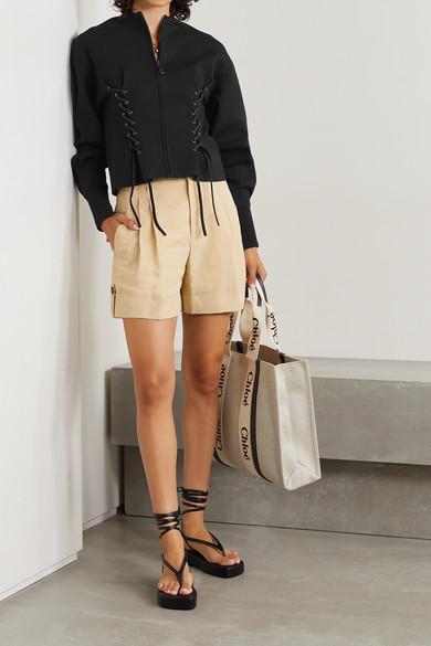 CHLOÉ Chloe Women Multicolor Fabric Small Woody Shopping Bag In Neutral