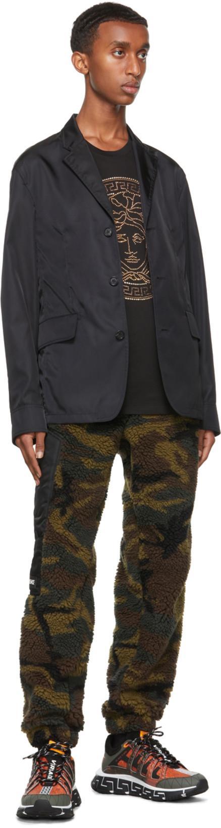 VERSACE Medusa Crystal-embellished T-shirt In Black