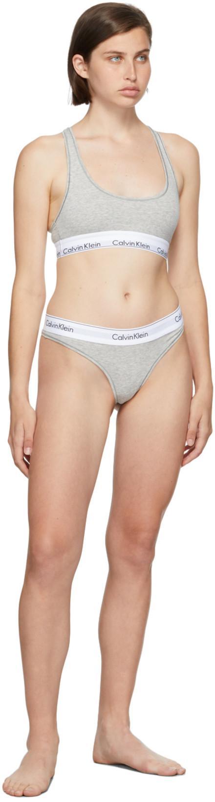 CALVIN KLEIN UNDERWEAR Modern Cotton Lightly Lined Bralette In 020 Heather