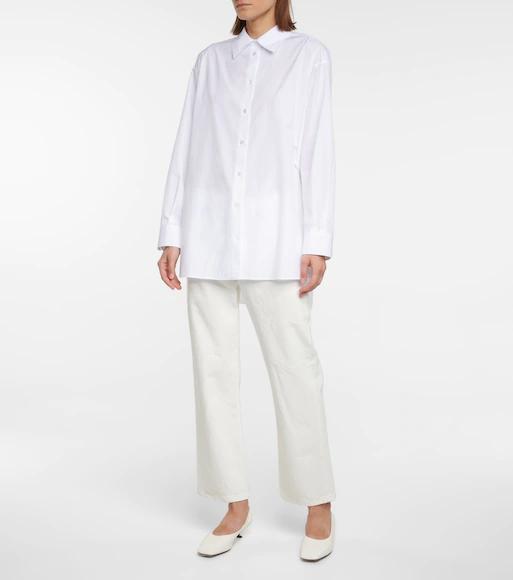 THE ROW Lesley Straight Crop Jeans In White