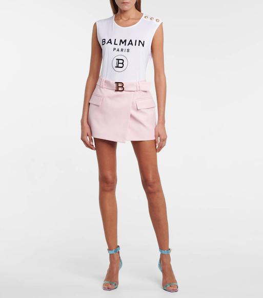 BALMAIN White T-shirt In Multi