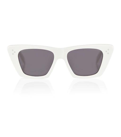 CELINE Square-frame Tinted Sunglasses In 白色