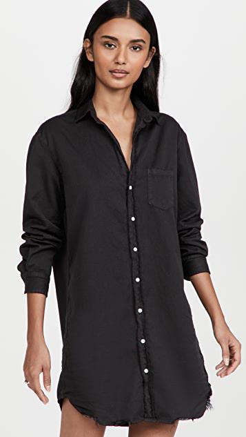 FRANK & EILEEN Mary Woven Button Up Dress In Black