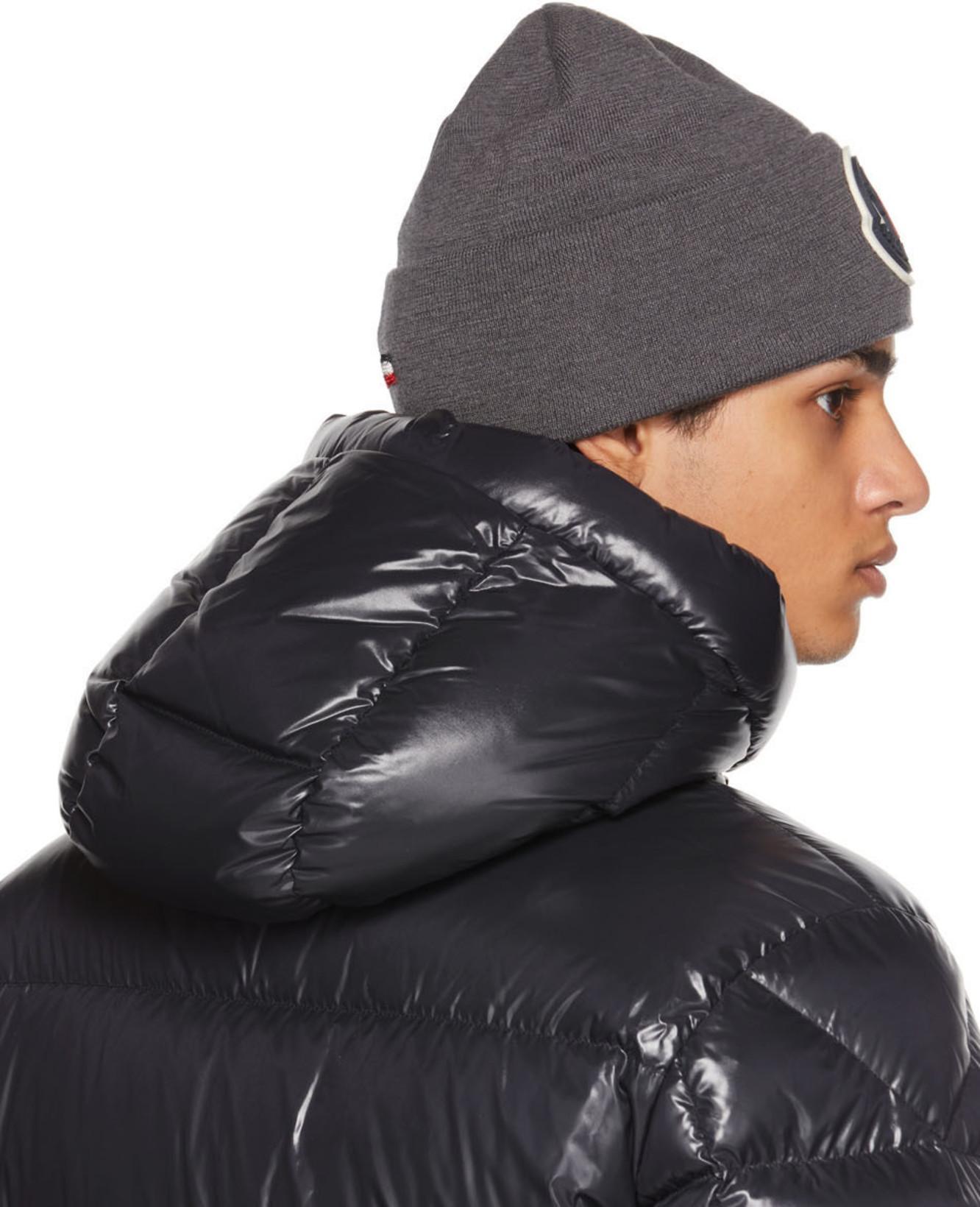 MONCLER Men Detachable Hood Padded Down Jacket In Black