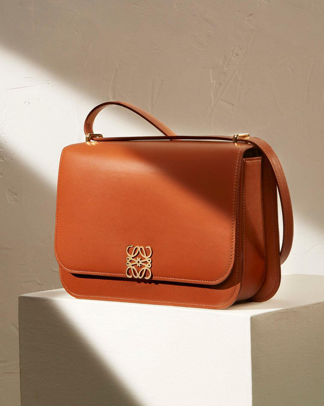 LOEWE Goya Puffer Bag In Shiny Nappa Lambskin In Black