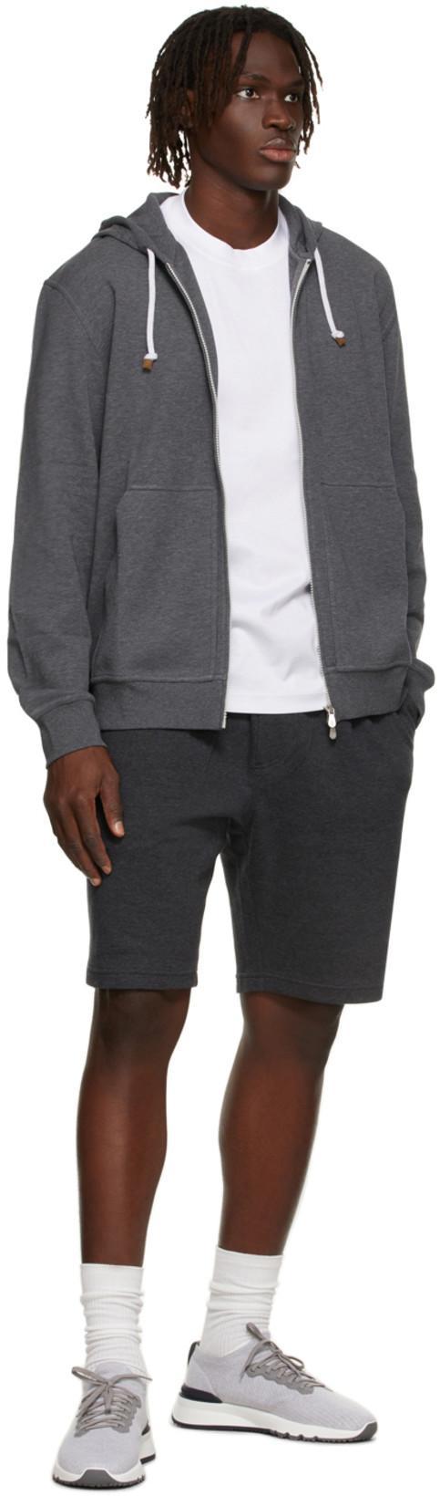 BRUNELLO CUCINELLI Grey Cotton Sneakers In Gray