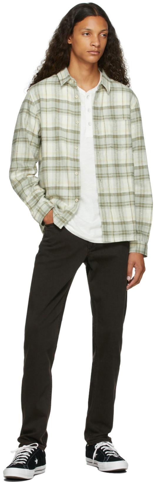 RAG & BONE White Cotton Classic Short Sleeve Henley