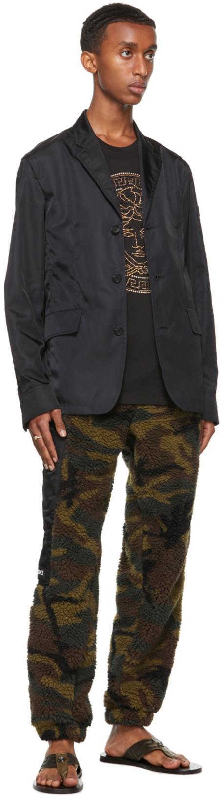 VERSACE Medusa Crystal-embellished T-shirt In Black