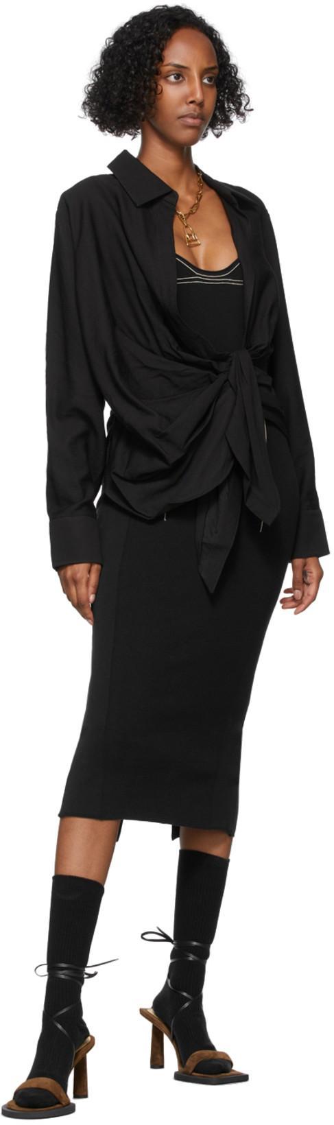 JACQUEMUS Black La Chemise Bahia Long-sleeve Shirt