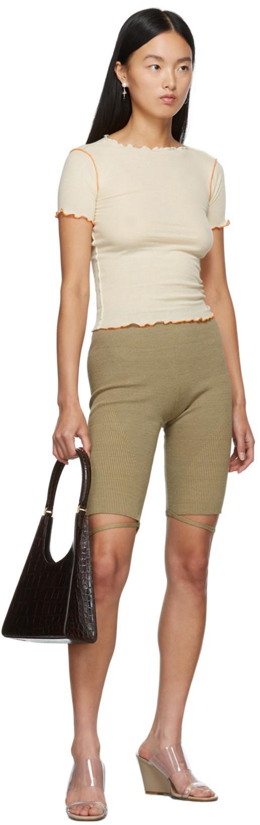 JACQUEMUS Khaki La Montagne 'le Short Sierra' Shorts In Green