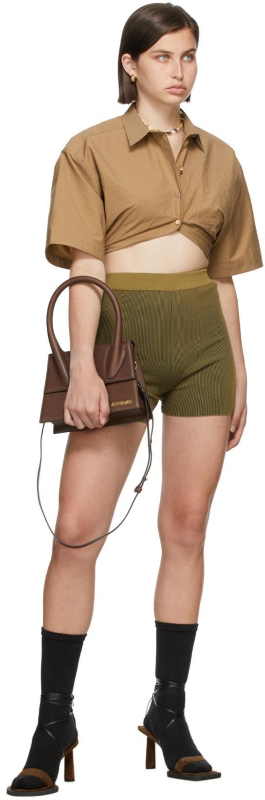 JACQUEMUS Khaki La Montagne 'le Short Sierra' Shorts In Green