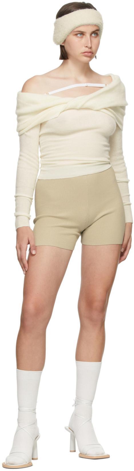 JACQUEMUS Khaki La Montagne 'le Short Sierra' Shorts In Green